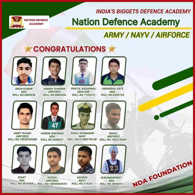 Nation Defence Academy Achievers